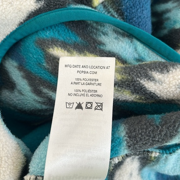 Patagonia Synchilla 1/4 snap pullover fleece Trout Tales Elwha Blue size M - Picture 15 of 16